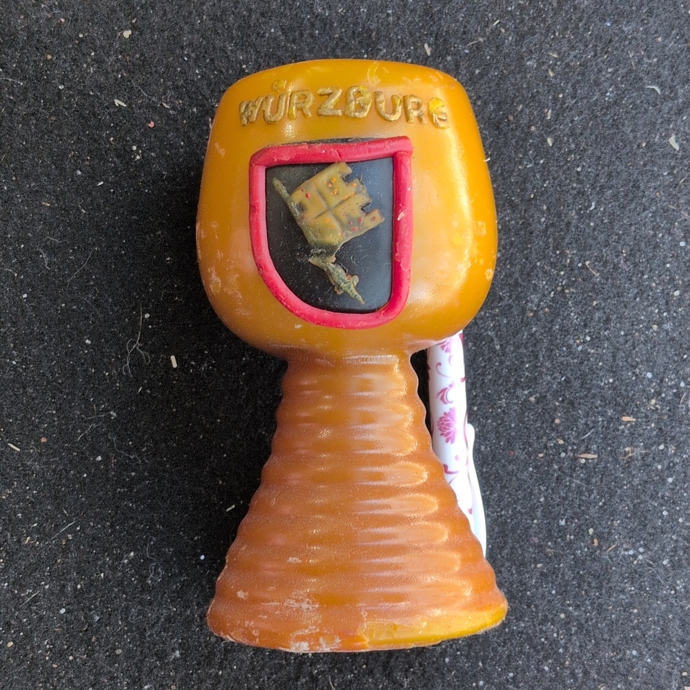 Würzburg Decorative Amber Candle Holder - Honey Orange Accent